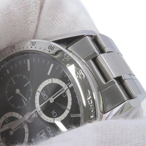 TAG HEUER Carrera Calibre 16 Chronograph Elegance 41mm Stainless Steel Black - Picture 2 of 14